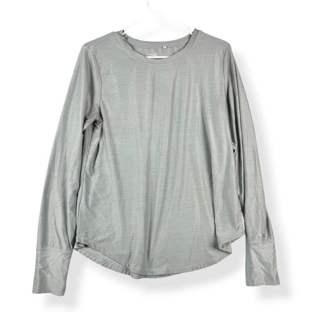 DSG Long Sleeve Tee Womens M Medium Light Green Soft Lightweight Running Walking